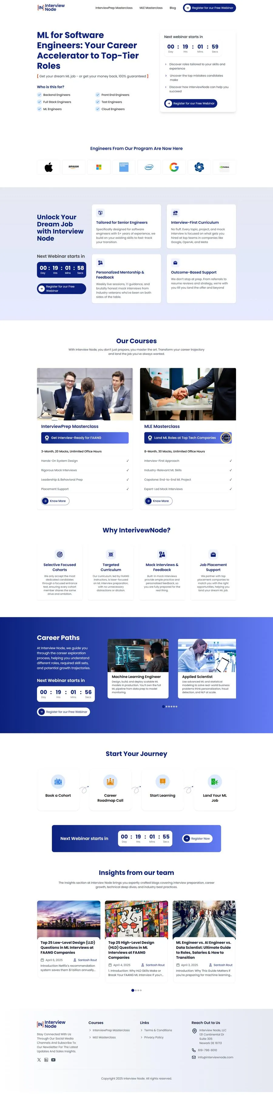 InterviewNode — full page screenshot