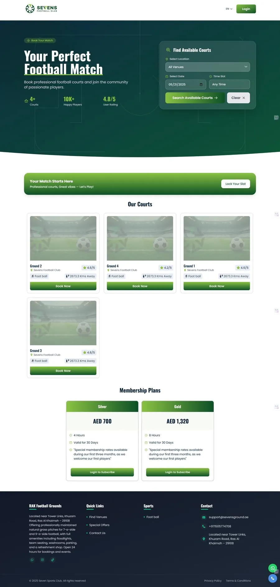 Sevens Ground — full page screenshot