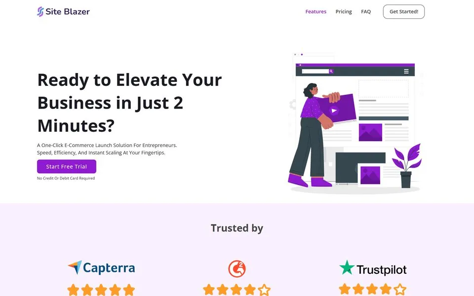 SiteBlazer — one-click Laravel website builder