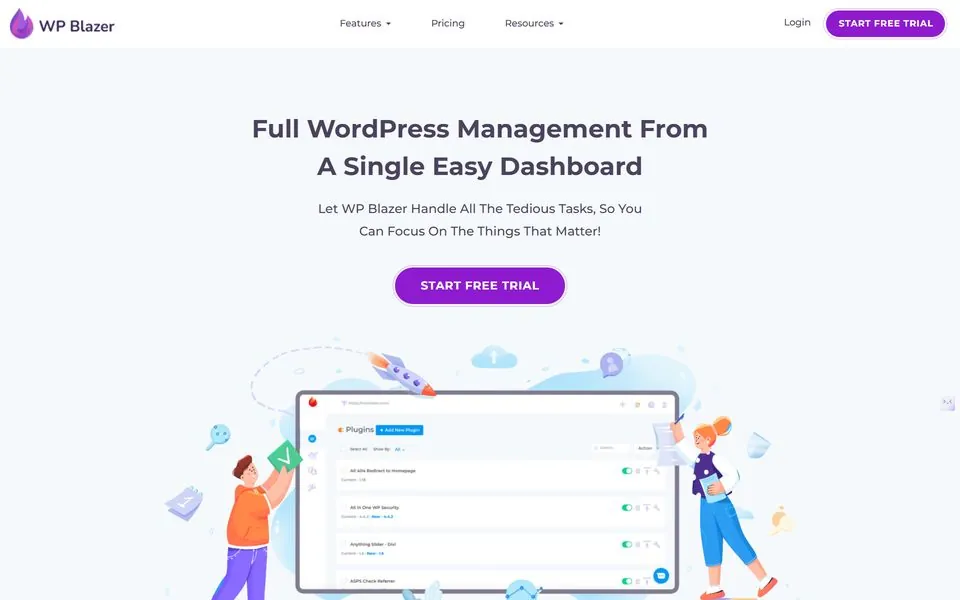 WPBlazer — WordPress management SaaS